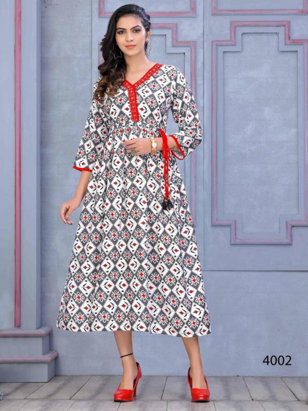 Trendy Mohra Rayon Designer Exclusive Kurti Collection